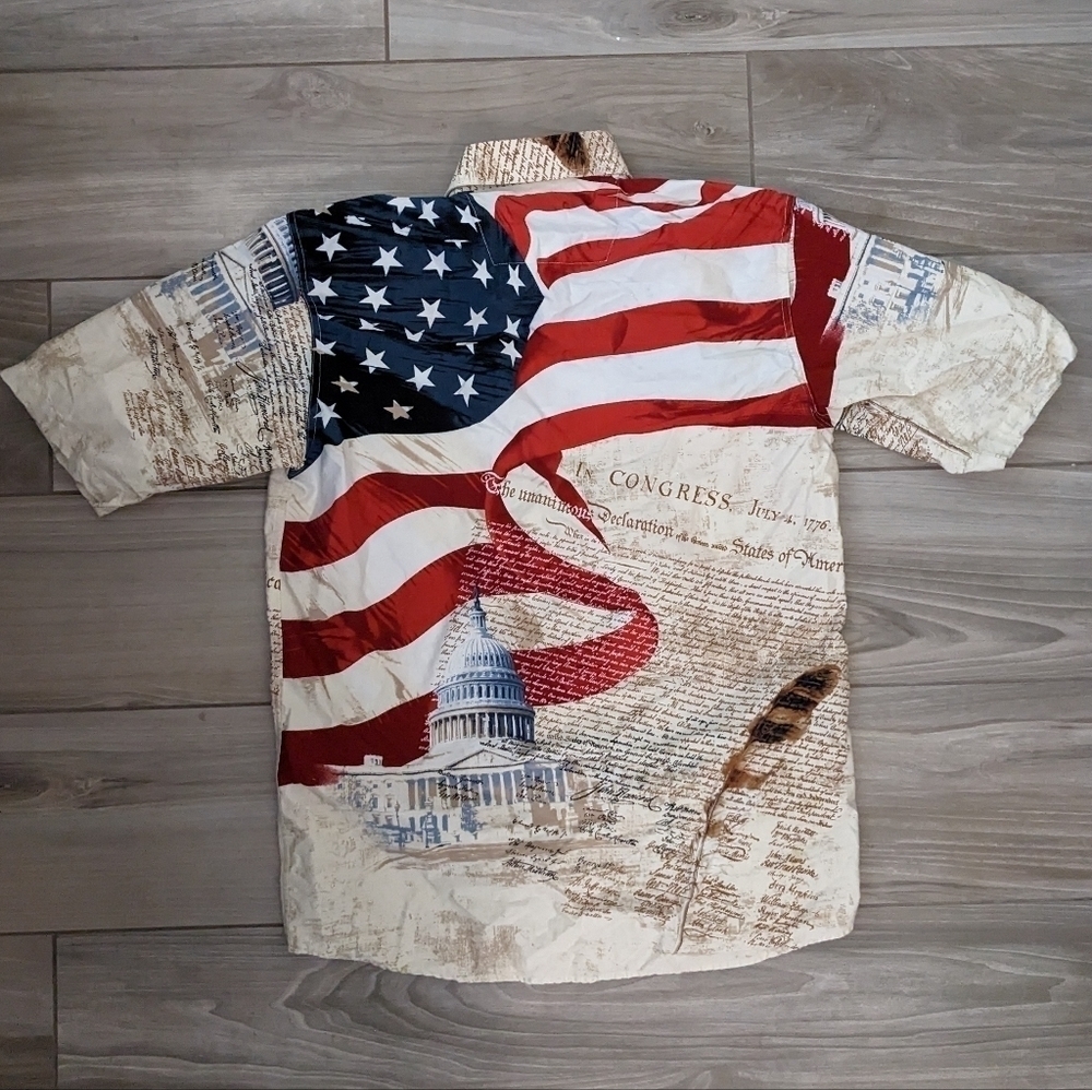 USA Flag Button Down - Picture 2 of 3